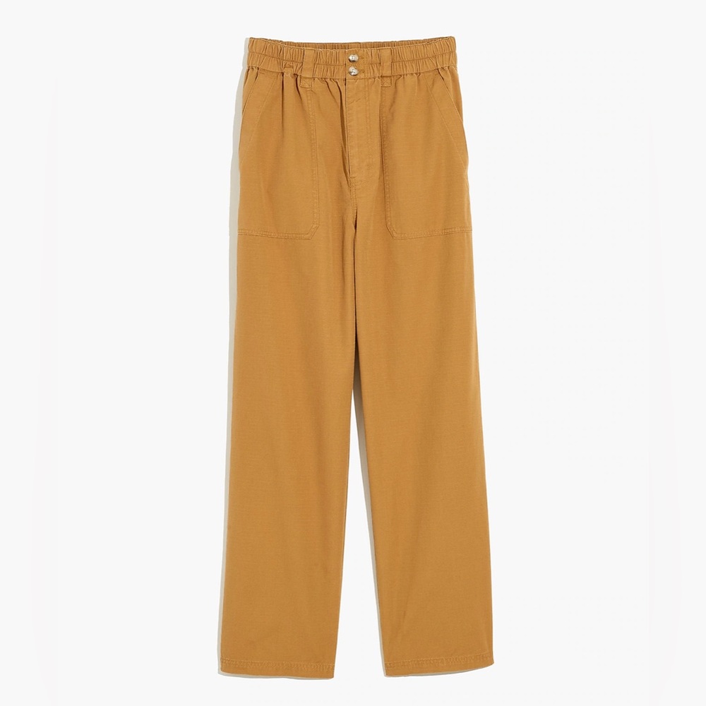 Madewell Cotton Ripstop Pull-On Straight Cargo Pants
